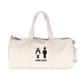 game over - Recycelte Canvas-Sporttasche von Stanley/Stella - Naturweiß - Vorne