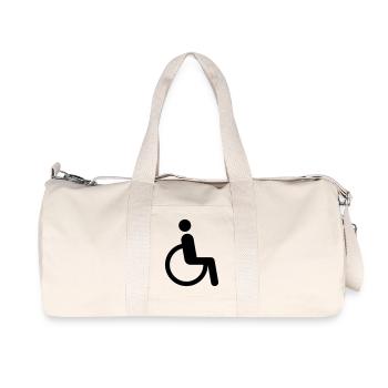 Rollstuhl - Recycelte Canvas-Sporttasche von Stanley/Stella - Naturweiß - Vorne