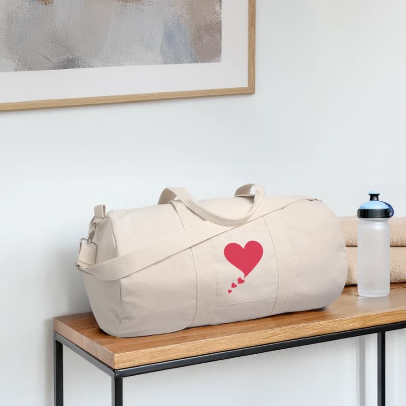 Text bubble hearts, comic bubble, speech bubble, Recycled Canvas Sports Bag by Stanley/Stella
