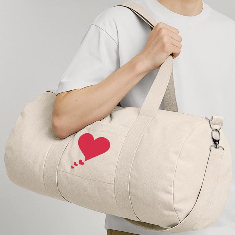 Text bubble hearts, comic bubble, speech bubble, Recycled Canvas Sports Bag by Stanley/Stella