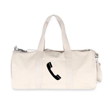 Telefon - Recycelte Canvas-Sporttasche von Stanley/Stella - Naturweiß - Vorne
