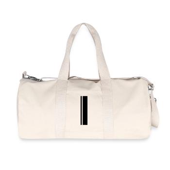 rallye stripes - rally stripes - racing stripes - Recycled Canvas Sports Bag by Stanley/Stella - natural - Front