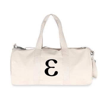 epsilon grec de lettre - Sac de sport en toile recyclée Stanley/Stella - blanc naturel - Devant