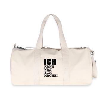 ich kann was ich mache - Recycelte Canvas-Sporttasche von Stanley/Stella - Naturweiß - Vorne