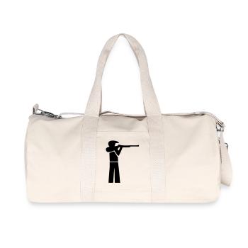 Schütze mit Cappy - Recycelte Canvas-Sporttasche von Stanley/Stella - Naturweiß - Vorne