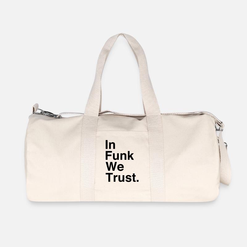 In Funk vertrauen wir - Recycelte Canvas-Sporttasche von Stanley/Stella - Naturweiß
