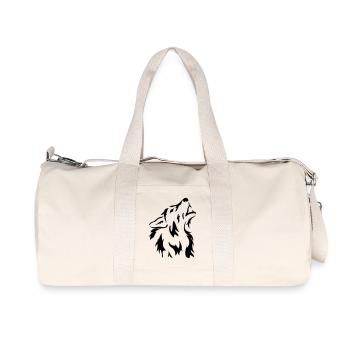 Wolf Shirt oder Hoodie selber gestalten bedrucken - Recycelte Canvas-Sporttasche von Stanley/Stella - Naturweiß - Vorne