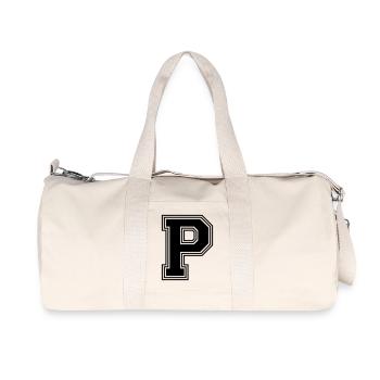 P_letter_P_(w31) - Recycled Canvas Sports Bag by Stanley/Stella - natural - Front