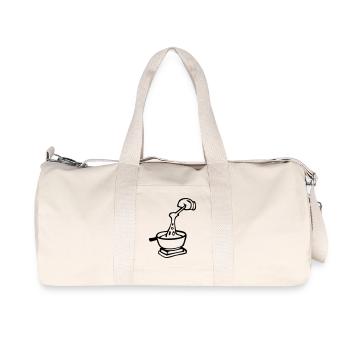 Koch Schweizer kulinarische Spezialität Fondue - Recycelte Canvas-Sporttasche von Stanley/Stella - Naturweiß - Vorne