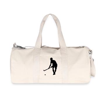 feldhockey silhouette - Recycelte Canvas-Sporttasche von Stanley/Stella - Naturweiß - Vorne