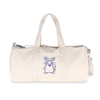 souris souris mignon petit rat rongeur drôle bande dessinée - Sac de sport en toile recyclée Stanley/Stella - blanc naturel - Devant