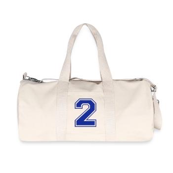 2 - Nummer - Zahl - Recycelte Canvas-Sporttasche von Stanley/Stella - Naturweiß - Vorne