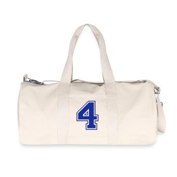 4 - Nummer - Zahl - Recycelte Canvas-Sporttasche von Stanley/Stella - Naturweiß - Vorne