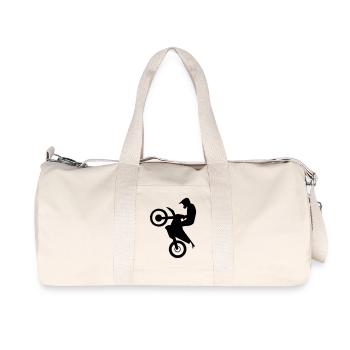 Hard Enduro Rider - Recycelte Canvas-Sporttasche von Stanley/Stella - Naturweiß - Vorne