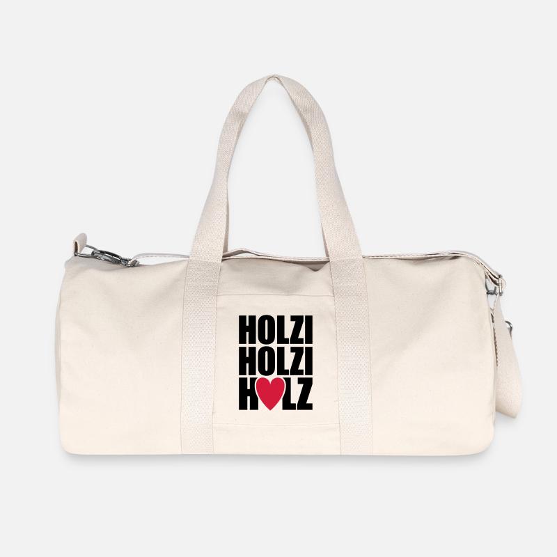 Holzi Holzi Holz - Recycelte Canvas-Sporttasche von Stanley/Stella - Naturweiß
