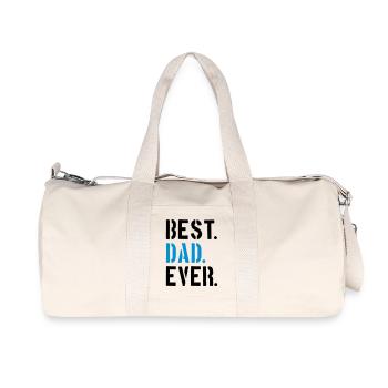 text dad best ever liebe papa beste welt vatertag - Recycelte Canvas-Sporttasche von Stanley/Stella - Naturweiß - Vorne