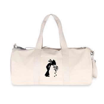 Matrose am Reihern / sailor barfing (1c) - Recycled Canvas Sports Bag by Stanley/Stella - natural - Front