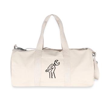 handwerker_f1 - Sac de sport en toile recyclée Stanley/Stella - blanc naturel - Devant