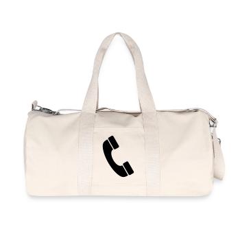 hörer - Recycelte Canvas-Sporttasche von Stanley/Stella - Naturweiß - Vorne