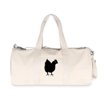Chicken - hen - Recycled Canvas Sports Bag by Stanley/Stella - natural - Front