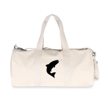 forelle_f1 - Recycelte Canvas-Sporttasche von Stanley/Stella - Naturweiß - Vorne