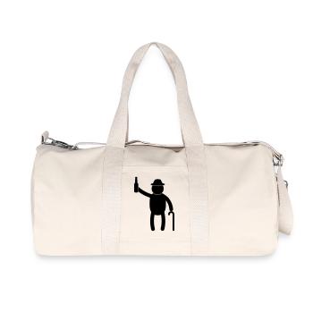 Old man drinking Beer - Recycled Canvas Sports Bag by Stanley/Stella - natural - Front