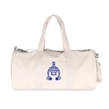bodybuilder bodybuilding muscle tribal - Recycled Canvas Sports Bag by Stanley/Stella - natural - Front