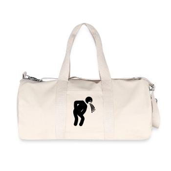 drunk_man_puke_ca1 - Recycelte Canvas-Sporttasche von Stanley/Stella - Naturweiß - Vorne