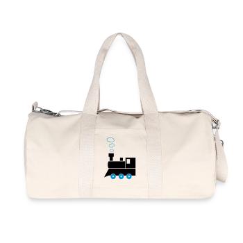 lokomotive_02 - Recycelte Canvas-Sporttasche von Stanley/Stella - Naturweiß - Vorne