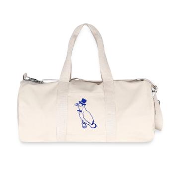 Sir Bird chapeau haut de forme Monocle Lunettes Rich M. - Sac de sport en toile recyclée Stanley/Stella - blanc naturel - Devant