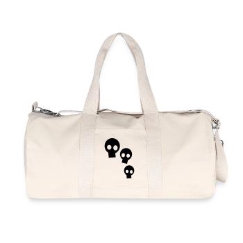 Three Skulls - Recycelte Canvas-Sporttasche von Stanley/Stella - Naturweiß - Vorne
