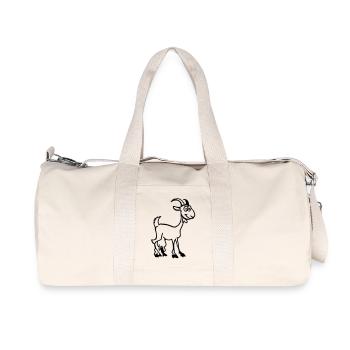 Chèvre - Sac de sport en toile recyclée Stanley/Stella - blanc naturel - Devant