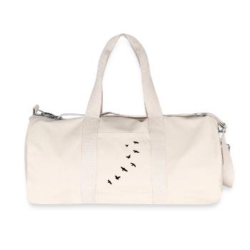 flying_birds_mapies - Recycelte Canvas-Sporttasche von Stanley/Stella - Naturweiß - Vorne