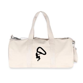 klettern_3_1f_ - Recycelte Canvas-Sporttasche von Stanley/Stella - Naturweiß - Vorne