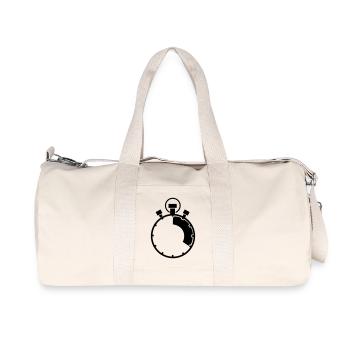stoppuhr_01 - Recycelte Canvas-Sporttasche von Stanley/Stella - Naturweiß - Vorne