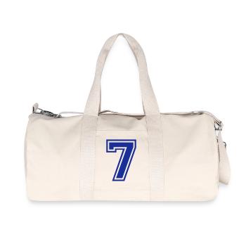 7 - Sac de sport en toile recyclée Stanley/Stella - blanc naturel - Devant