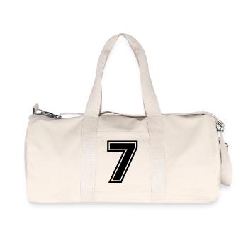 number_seven - Recycelte Canvas-Sporttasche von Stanley/Stella - Naturweiß - Vorne