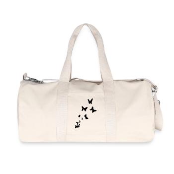 butterfly - butterflies - Recycled Canvas Sports Bag by Stanley/Stella - natural - Front