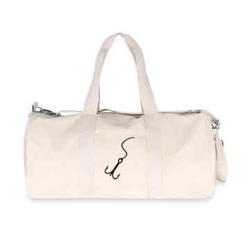 Fishing Fishhook - Recycelte Canvas-Sporttasche von Stanley/Stella - Naturweiß - Vorne