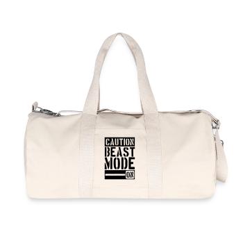 Caution Beast Mode On - Recycled Canvas Sports Bag by Stanley/Stella - natural - Front