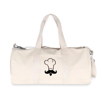 Chefkoch Mustache Moustache Kochmütze - Recycelte Canvas-Sporttasche von Stanley/Stella - Naturweiß - Vorne