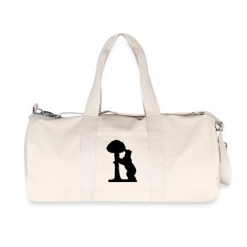 dessin silhouette ours et l'arbousier madrid Spain - Sac de sport en toile recyclée Stanley/Stella - blanc naturel - Devant