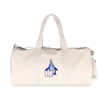 Penguin Birthday Gift Party Celebrate Hat Child - Recycled Canvas Sports Bag by Stanley/Stella - natural - Front