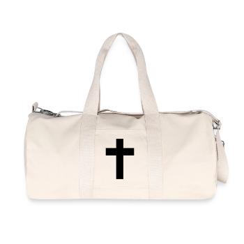 Cross - Jesus - Recycled Canvas Sports Bag by Stanley/Stella - natural - Front