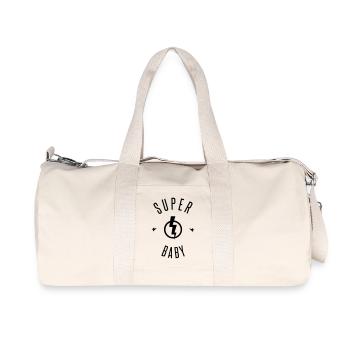 SUPER BABY - Recycled Canvas Sports Bag by Stanley/Stella - natural - Front