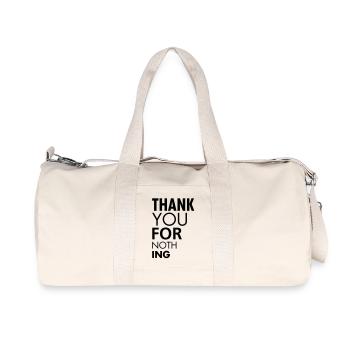 Thank you for nothing - Recycelte Canvas-Sporttasche von Stanley/Stella - Naturweiß - Vorne