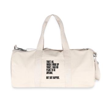 but shit happens - Recycled Canvas Sports Bag by Stanley/Stella - natural - Front