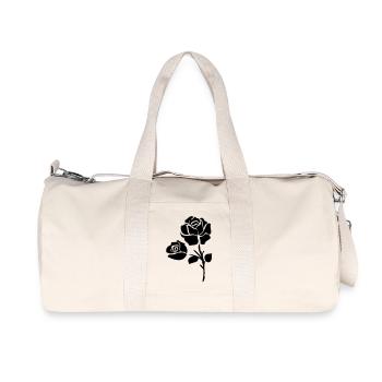 balck_roses_flower - Recycelte Canvas-Sporttasche von Stanley/Stella - Naturweiß - Vorne