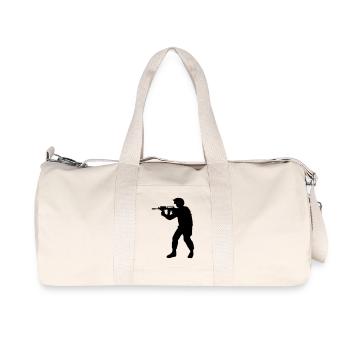 soldier_f1 - Recycelte Canvas-Sporttasche von Stanley/Stella - Naturweiß - Vorne