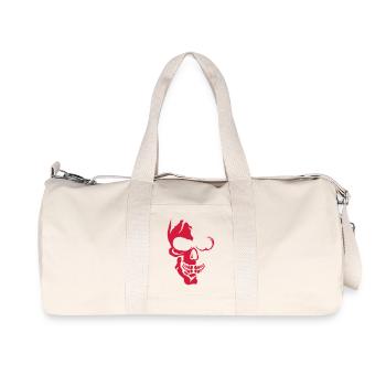 tete de mort crane halloween dessin 02130 - Sac de sport en toile recyclée Stanley/Stella - blanc naturel - Devant